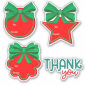 Anpassbare Weihnachtsklebepackung Aufkleber (Vorderseite)