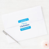 Anpassbare Weihnachtsmarke HM001_22sqv1 Quadratischer Aufkleber (Umschlag)