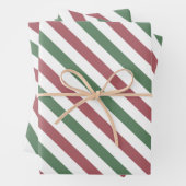 Anpassbare Weihnachtsstreifen aus Pastell Geschenkpapier Set (Beispiel)