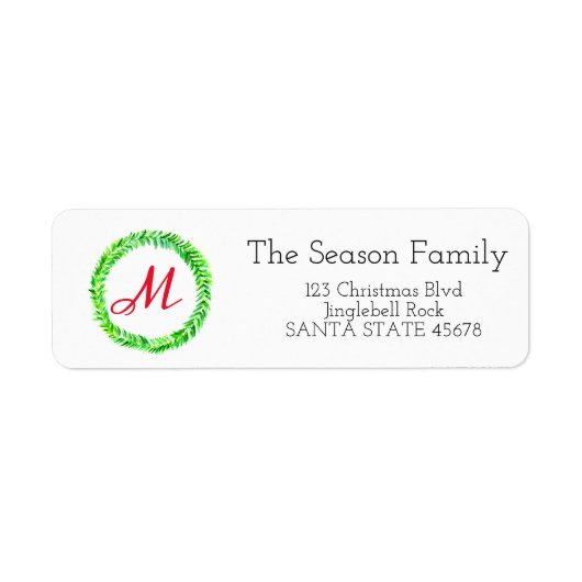 Anpassbare Weihnachtszeit für Monogramm (Vorne)