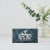 Anpassbare Welder-Slogans-Visitenkarten Visitenkarte (Stehend Vorderseite)