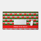 Anpassbare WELSH-Flag Schreibtischunterlage (Tastatur & Maus)