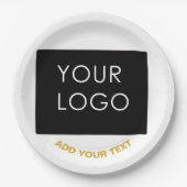 Anpassbare Werbeflächen für Werbematerial Pappteller (Vorderseite)