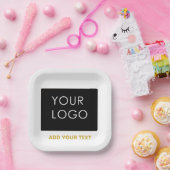 Anpassbare Werbeflächen für Werbematerial Pappteller (Party)