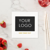 Anpassbare Werbeflächen für Werbematerial Serviette (Beispiel)