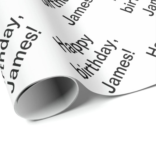 Anpassbare Wiederholung von Happy Birthday (belieb Geschenkpapier (Rolleneckpunkt)