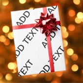 Anpassbare Wiederholungstexte modern weiß und schw Geschenkpapier