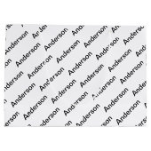 Anpassbare Wiederholungstexte modern weiß und schw Große Geschenktüte (Rückseite)