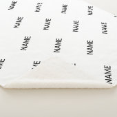 Anpassbare Wiederholungstexte modern weiß und schw Sherpadecke (3/4)