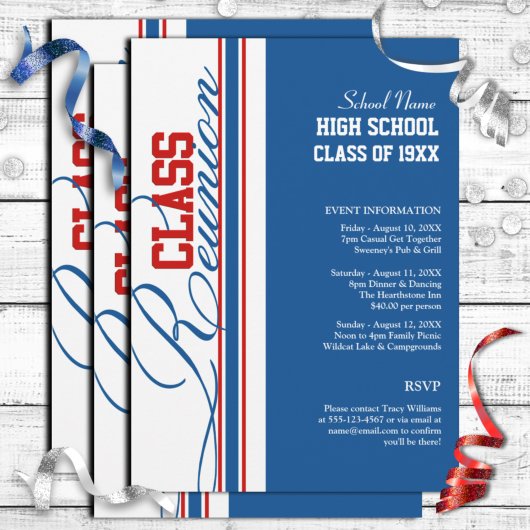 Anpassbare Wiedersehen-Einladungen für Klassen Einladung