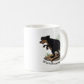 Anpassbare Wienersaurus Rex Kaffeetasse (VorderseiteRechts)