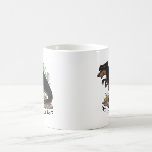 Anpassbare Wienersaurus Rex Kaffeetasse (Mittel)