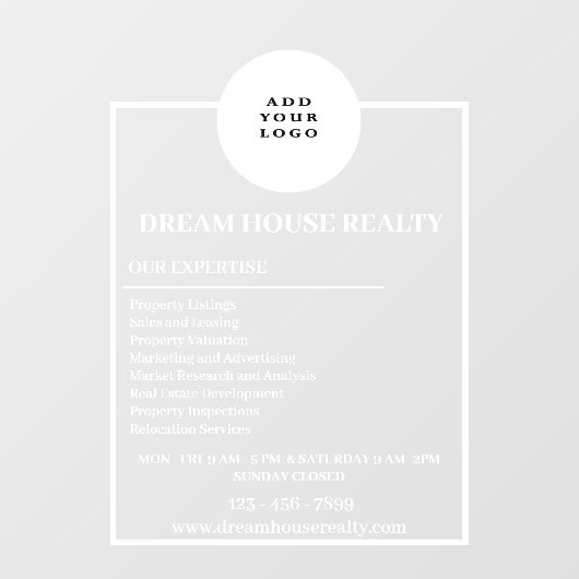 Anpassbare Windows-Decks für Real-Anwesen Fensteraufkleber (Blatt)