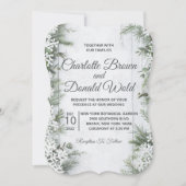 Anpassbare Winterhochzeiteinladungen Einladung (Vorderseite)