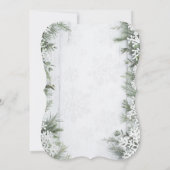 Anpassbare Winterhochzeiteinladungen Einladung (Rückseite)