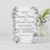 Anpassbare Winterhochzeiteinladungen Einladung (Stehend Vorderseite)