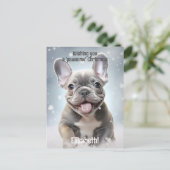 Anpassbare Winterpaws der Freude Postkarte (Stehend Vorderseite)