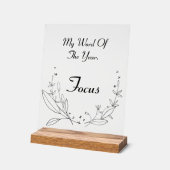 Anpassbare Wortart des Jahres Akryllische Untersch Acrylschild (Winkel)