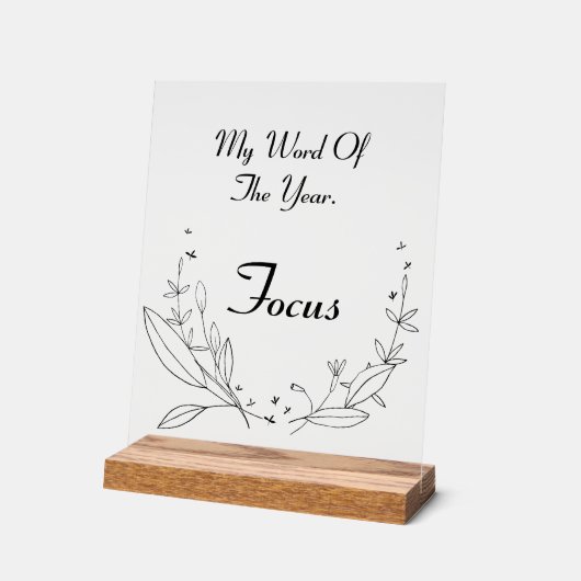 Anpassbare Wortart des Jahres Akryllische Untersch Acrylschild (Winkel)