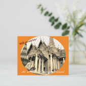 Anpassbare Wünsche Sie waren hier Postkarte (Stehend Vorderseite)