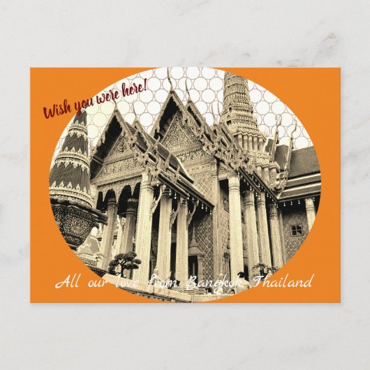 Anpassbare Wünsche Sie waren hier Postkarte (Vorderseite)