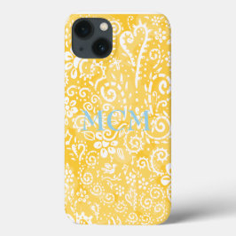 Anpassbare Yellow Paisley iPhone-Abdeckung Case-Mate iPhone Hülle