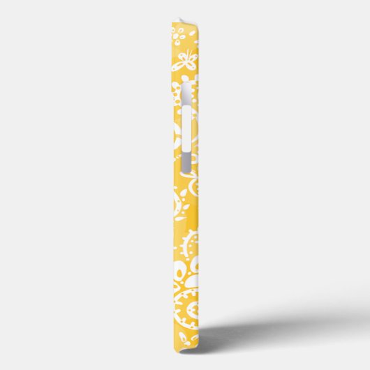 Anpassbare Yellow Paisley iPhone-Abdeckung Case-Mate iPhone Hülle (Rückseite / Links)