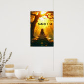 Anpassbare Yoga-Medizin-Pose Poster (Küche)