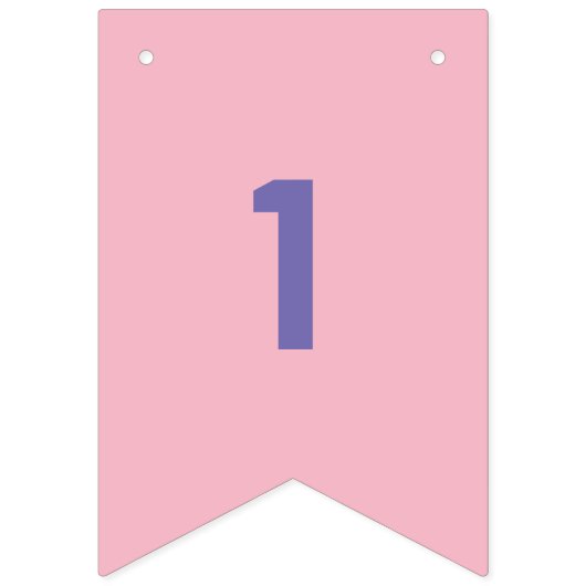 Anpassbare Zahlen 1-16 auf farbigen Flaggen (Erste Fahne)