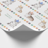 Anpassbare Zeit bis zum PAWTY Corgi Geschenkpapier (Ecke)