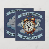 Anpassbare "Zeitfliegen, wenn" Uhr Einladung (Vorne/Hinten)