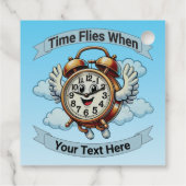 Anpassbare "Zeitfliegen, wenn" Uhr Geschenkanhänger (Rückseite)