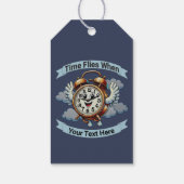 Anpassbare "Zeitfliegen, wenn" Uhr Geschenkanhänger (Rückseite)