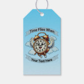 Anpassbare "Zeitfliegen, wenn" Uhr Geschenkanhänger (Vorderseite)