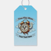 Anpassbare "Zeitfliegen, wenn" Uhr Geschenkanhänger (Rückseite)