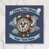 Anpassbare "Zeitfliegen, wenn" Uhr Geschenkanhänger (Rückseite)