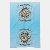 Anpassbare "Zeitfliegen, wenn" Uhr Geschirrtuch (Vertikal)