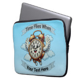 Anpassbare "Zeitfliegen, wenn" Uhr Laptopschutzhülle (Vorderseite Links)