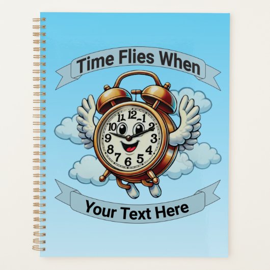 Anpassbare "Zeitfliegen, wenn" Uhr Planer (Vorderseite)