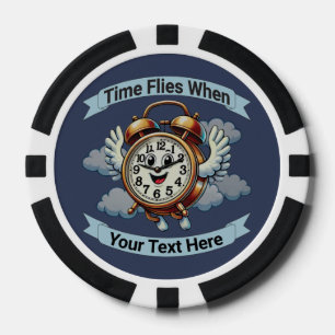 Anpassbare "Zeitfliegen, wenn" Uhr Pokerchips