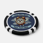 Anpassbare "Zeitfliegen, wenn" Uhr Pokerchips (Einzeln)