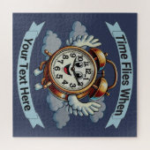 Anpassbare "Zeitfliegen, wenn" Uhr Puzzle (Horizontal)