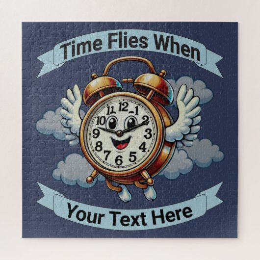 Anpassbare "Zeitfliegen, wenn" Uhr Puzzle (Vertikal)