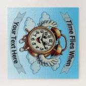 Anpassbare "Zeitfliegen, wenn" Uhr Puzzle (Horizontal)