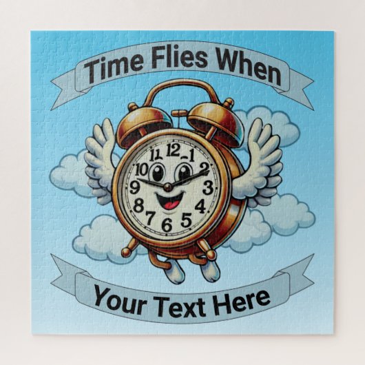 Anpassbare "Zeitfliegen, wenn" Uhr Puzzle (Vertikal)