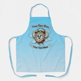 Anpassbare "Zeitfliegen, wenn" Uhr Schürze