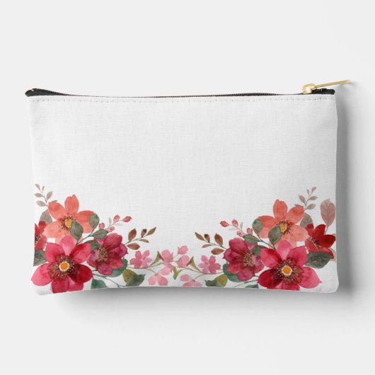 Anpassbare zeitlose Red Bridesmaid Zubehörtasche (Rückseite)