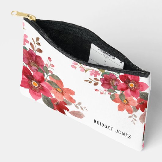 Anpassbare zeitlose Red Bridesmaid Zubehörtasche (Offen)