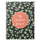 Anpassbare Zeitschrift mit grünen Blätter Notizblock (Vorderseite)