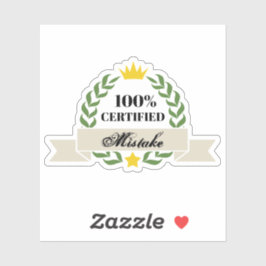 Anpassbare, zertifizierte Mistake Retro-Banner Aufkleber